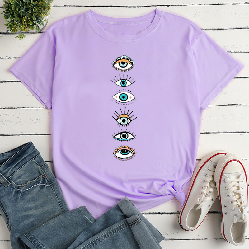 Women's T-shirt Short Sleeve T-shirts Printing Casual Eye display picture 5