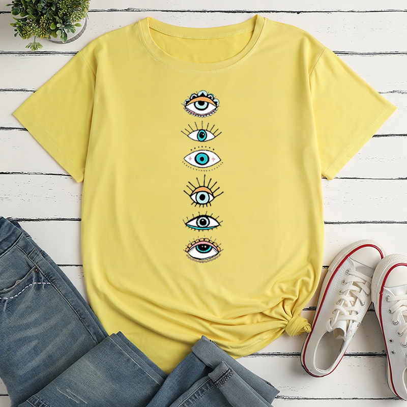 Women's T-shirt Short Sleeve T-shirts Printing Casual Eye display picture 3