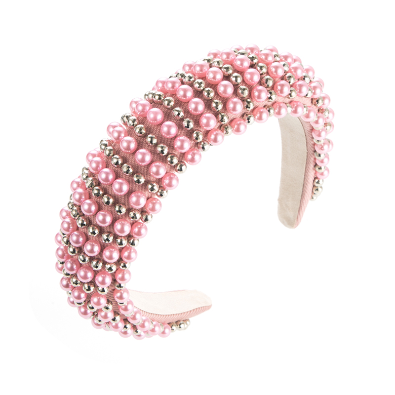 European And American Fashion Thick Sponge Pearl Headband Female Online Influencer Retro Headband High Skull Top Hair Accessories display picture 10
