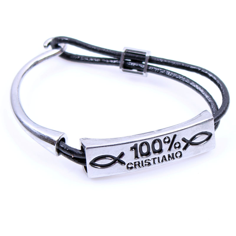 Hip-hop Rock Punk Infinity Skull Pu Leather Alloy Leather Braid Men's Bracelets display picture 2