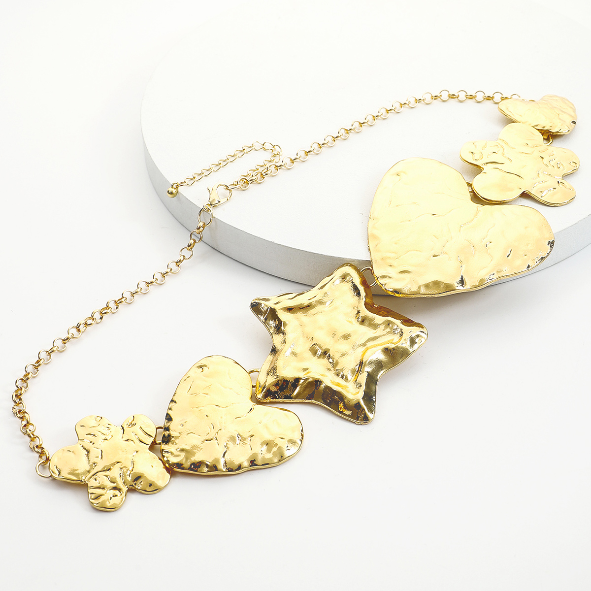Simple Style Star Heart Shape Alloy Plating Gold Plated Women's Choker display picture 5