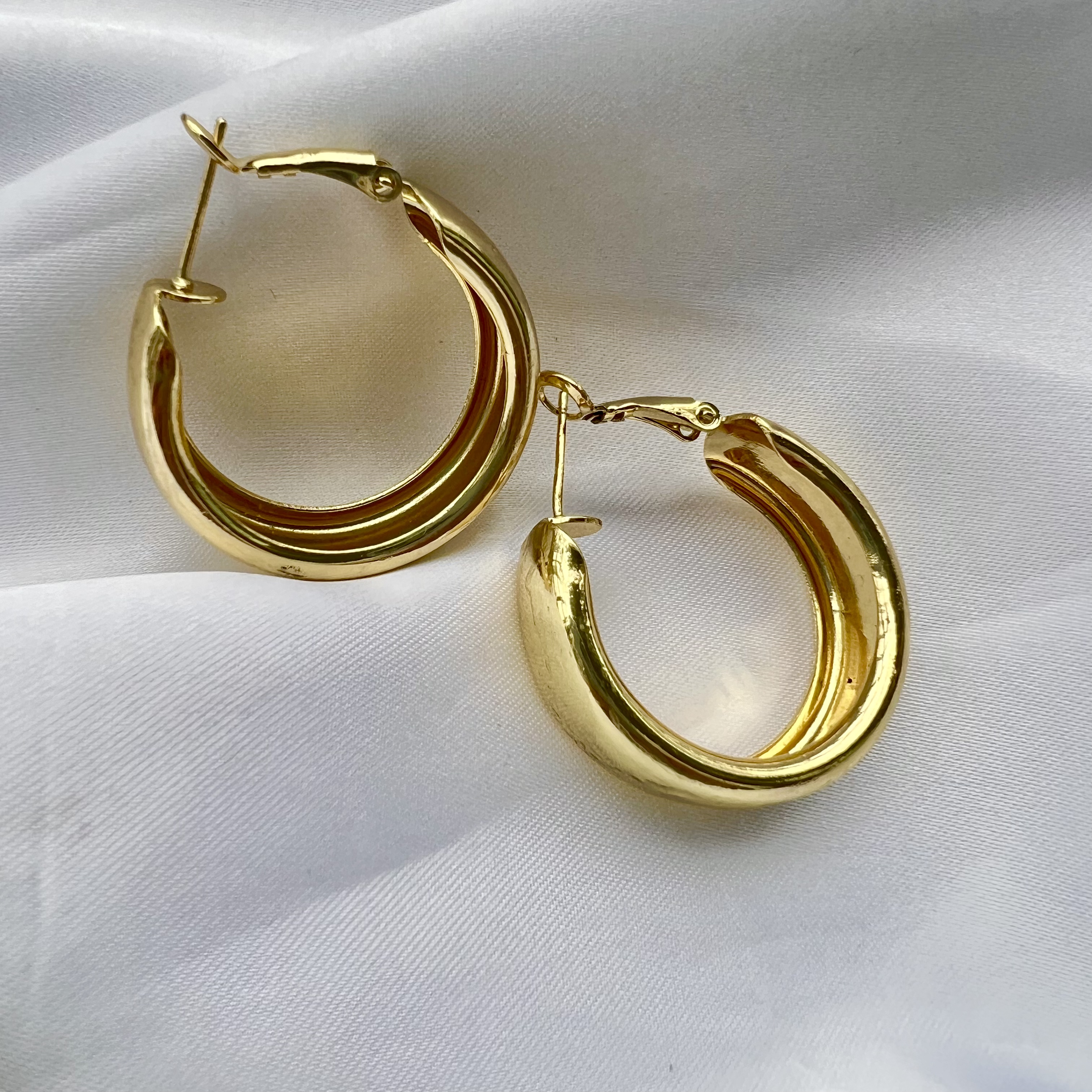 1 Pair Fashion Circle Alloy Plating Gold Plated Silver Plated Women's Earrings display picture 4
