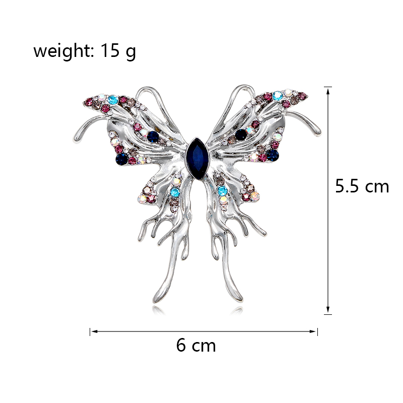 Fashion Butterfly Alloy Plating Inlay Artificial Rhinestones Women's Brooches 1 Piece display picture 5
