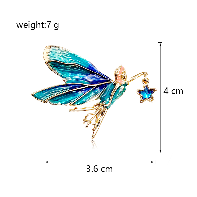 Fashion Dragonfly Alloy Plating Inlay Artificial Rhinestones Women's Brooches 1 Piece display picture 4