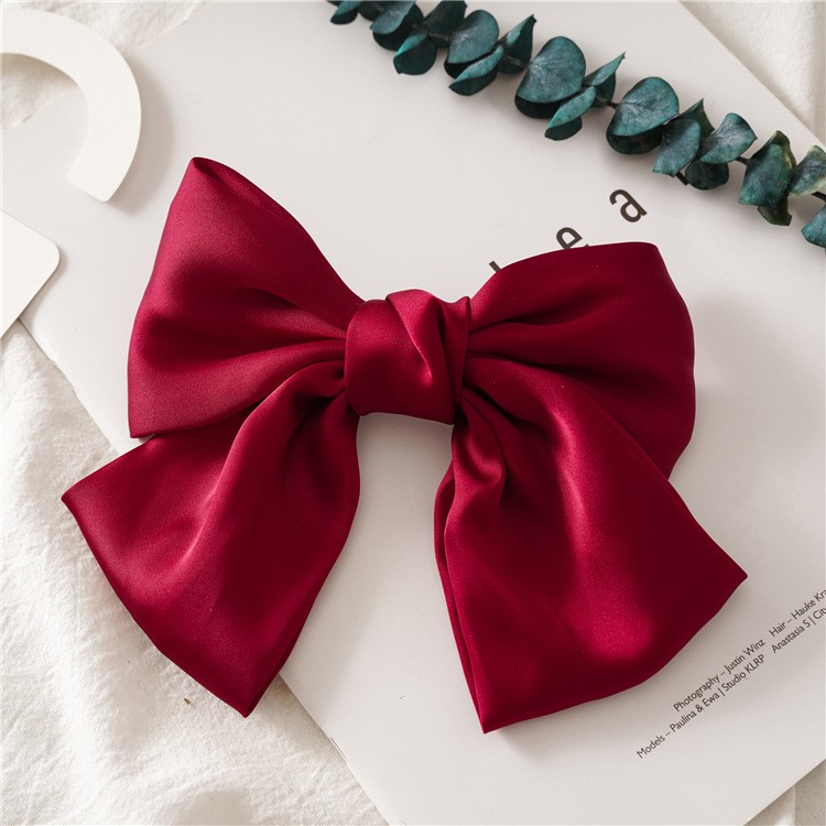 Preppy Style Bow Knot Cloth Hair Clip 1 Piece display picture 2