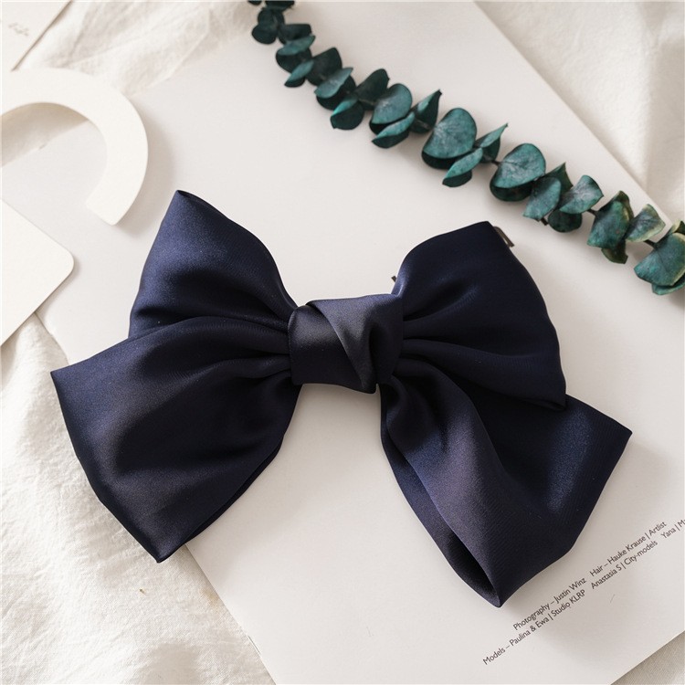 Preppy Style Bow Knot Cloth Hair Clip 1 Piece display picture 5