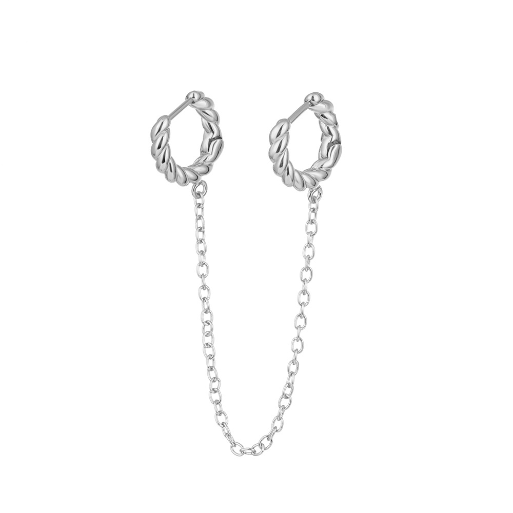 1 Piece Hip-hop Chain Alloy Plating Women's Drop Earrings display picture 3