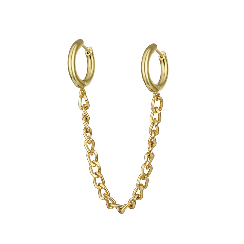 1 Piece Hip-hop Chain Alloy Plating Women's Drop Earrings display picture 6