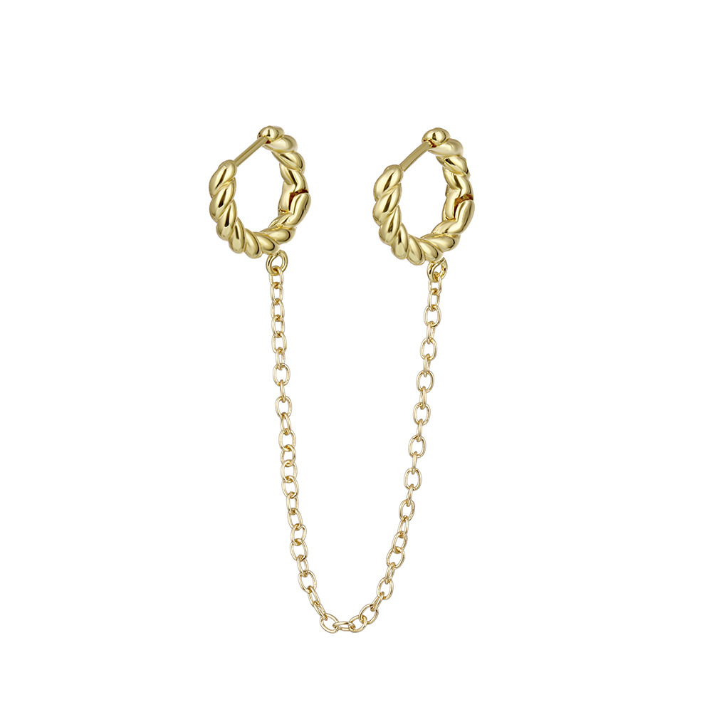 1 Piece Hip-hop Chain Alloy Plating Women's Drop Earrings display picture 4