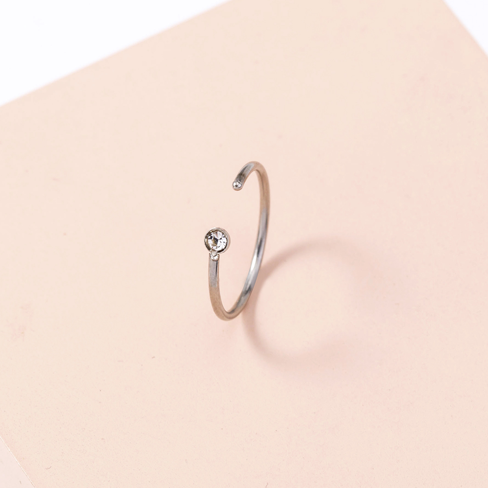 1 Piece Fashion Round Stainless Steel Plating Nose Ring display picture 2