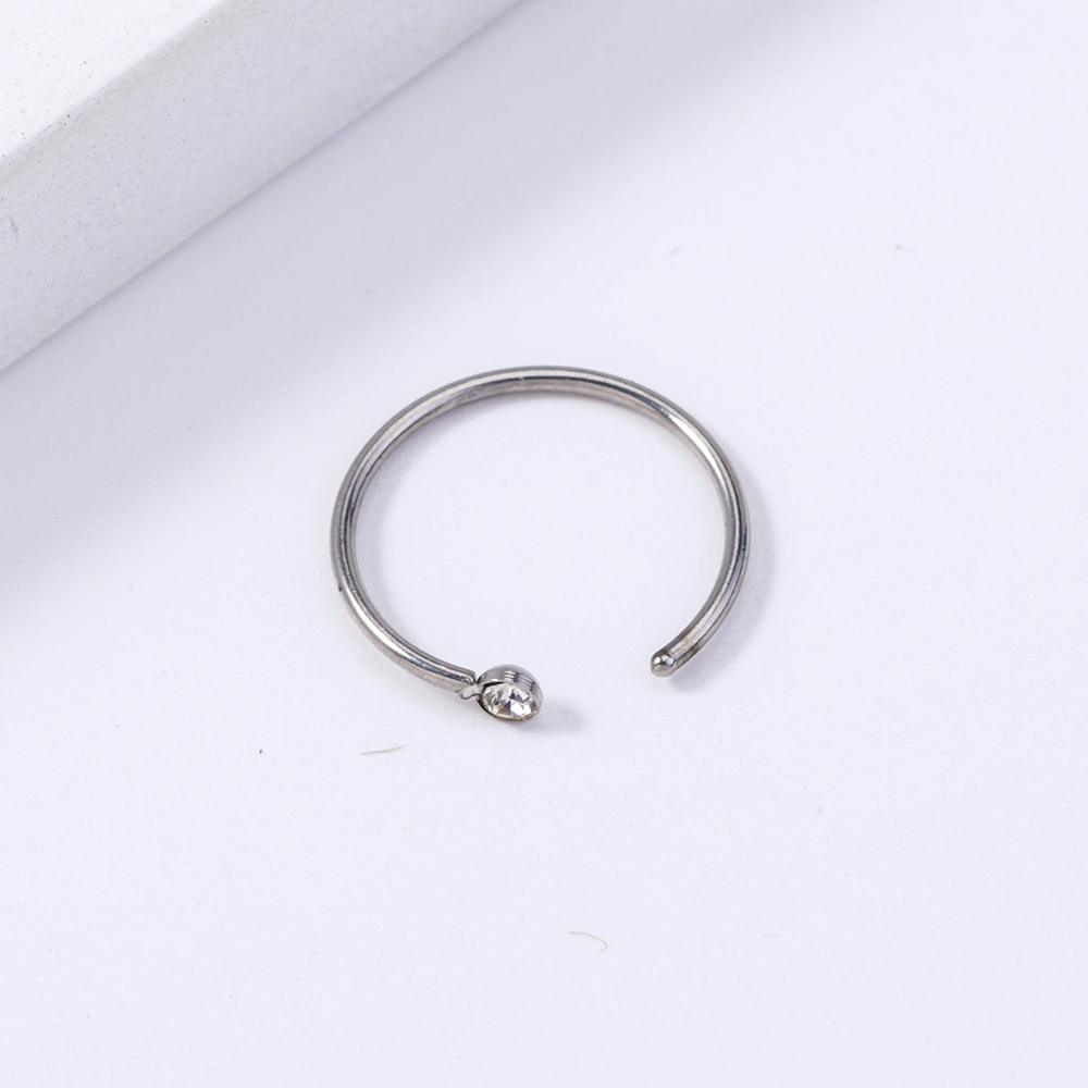 1 Piece Fashion Round Stainless Steel Plating Nose Ring display picture 4