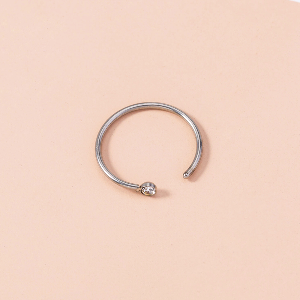 1 Piece Fashion Round Stainless Steel Plating Nose Ring display picture 6