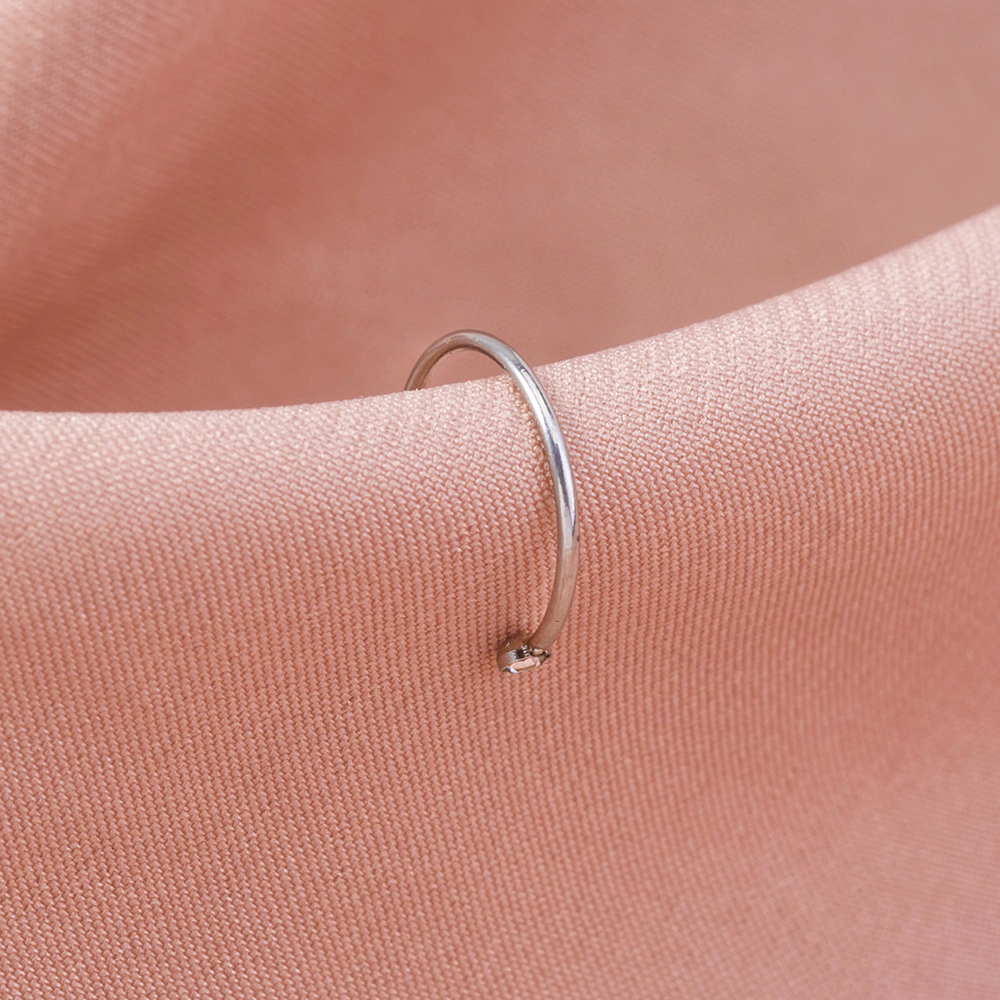 1 Piece Fashion Round Stainless Steel Plating Nose Ring display picture 3