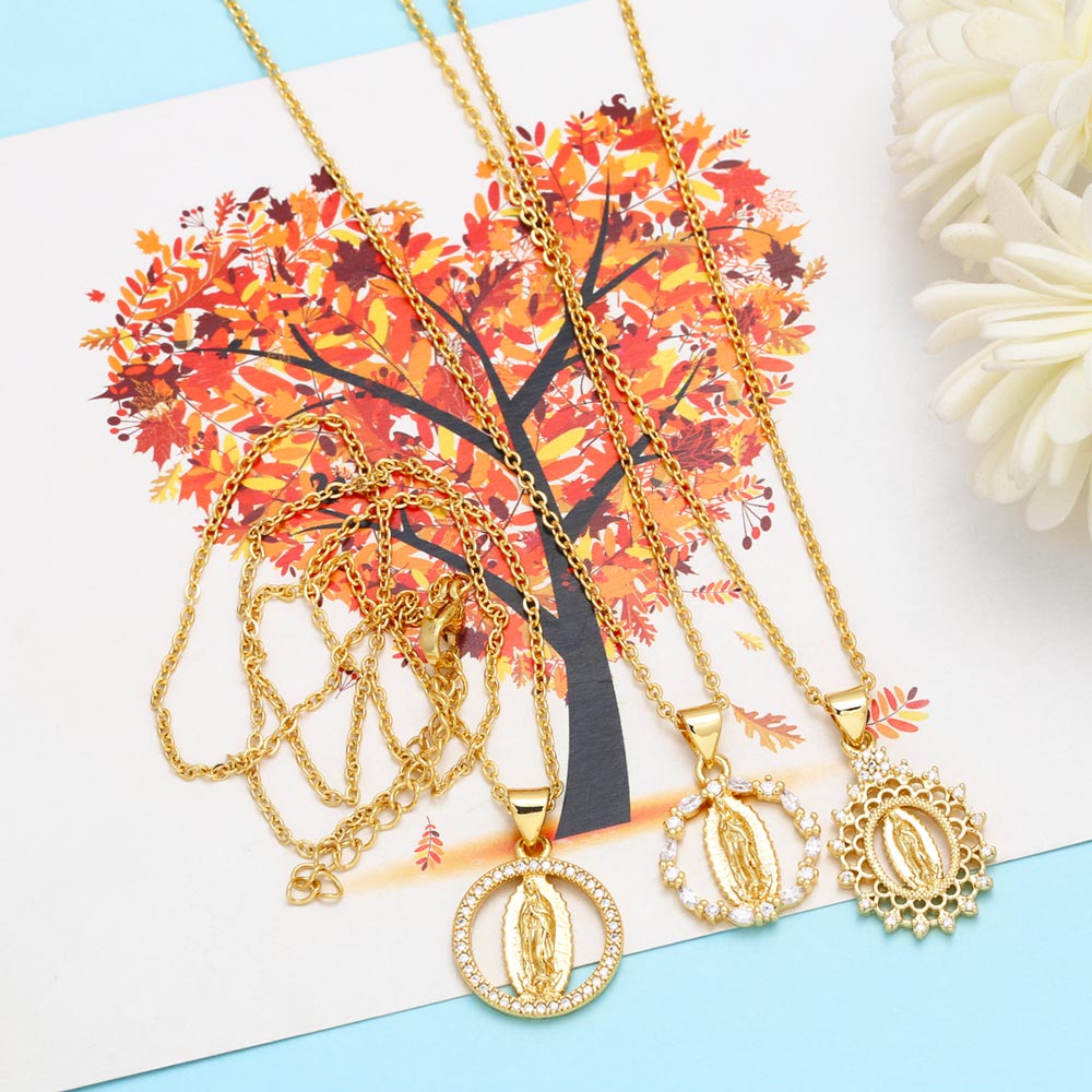 1 Piece Fashion Oval Copper Plating Inlay Zircon Pendant Necklace display picture 8