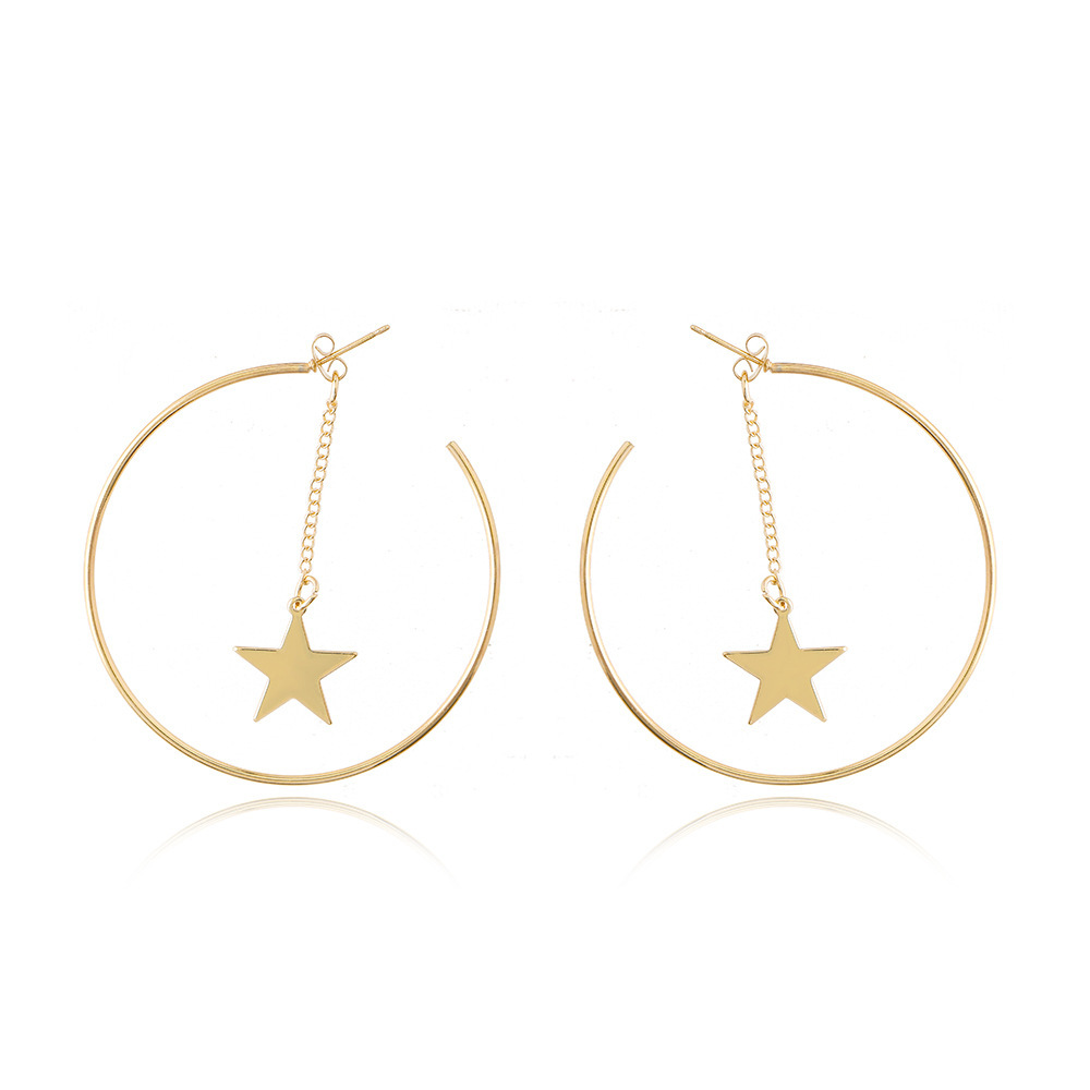 1 Pair Exaggerated Star Alloy Plating Women's Ear Studs display picture 1