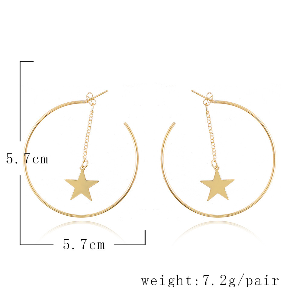 1 Pair Exaggerated Star Alloy Plating Women's Ear Studs display picture 4