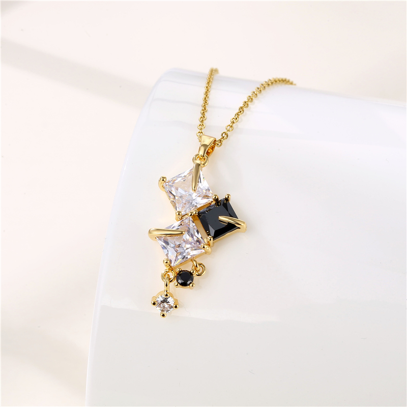 Stainless Steel Titanium Steel Korean Style Inlay Plating Tree Swan Heart Shape Zircon Pendant Necklace display picture 4