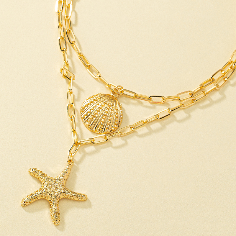 Vacation Starfish Shell Alloy Wholesale Pendant Necklace display picture 6