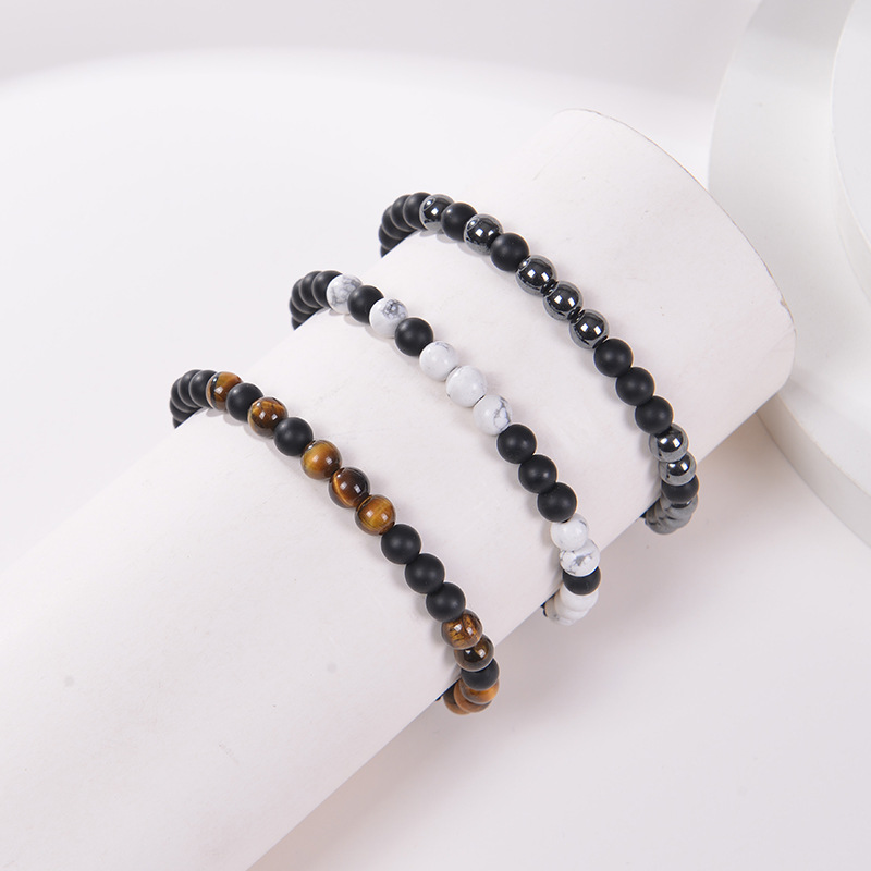 1 Piece Classic Style Geometric Natural Stone Rope Tiger Eye Unisex Bracelets display picture 1