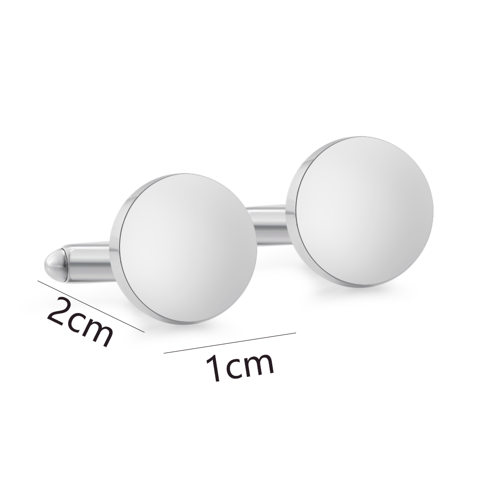 Simple Style Round 304 Stainless Steel Unisex Cufflinks display picture 4