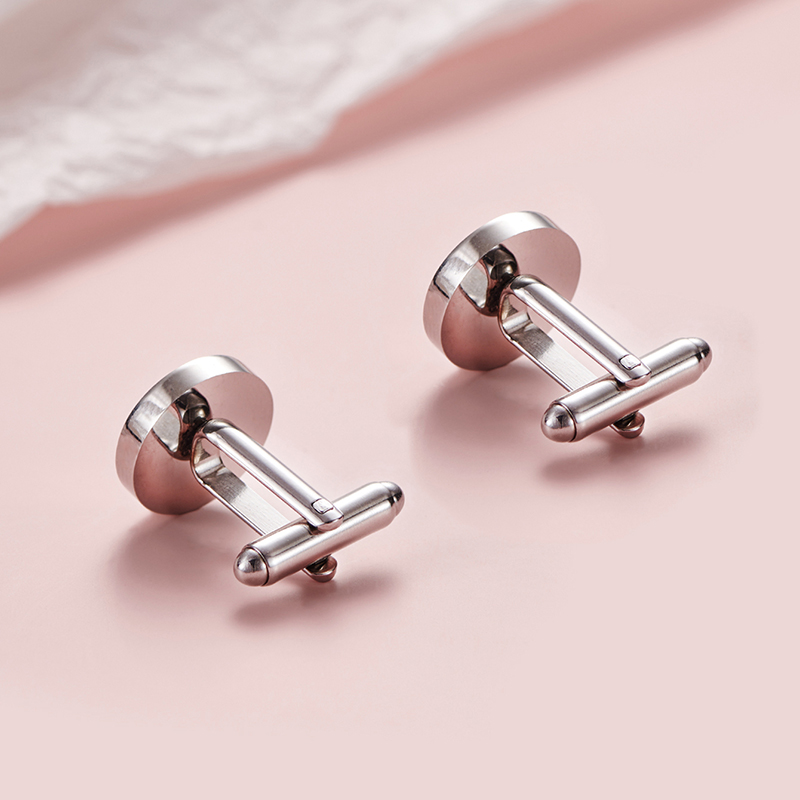 Simple Style Round 304 Stainless Steel Unisex Cufflinks display picture 7