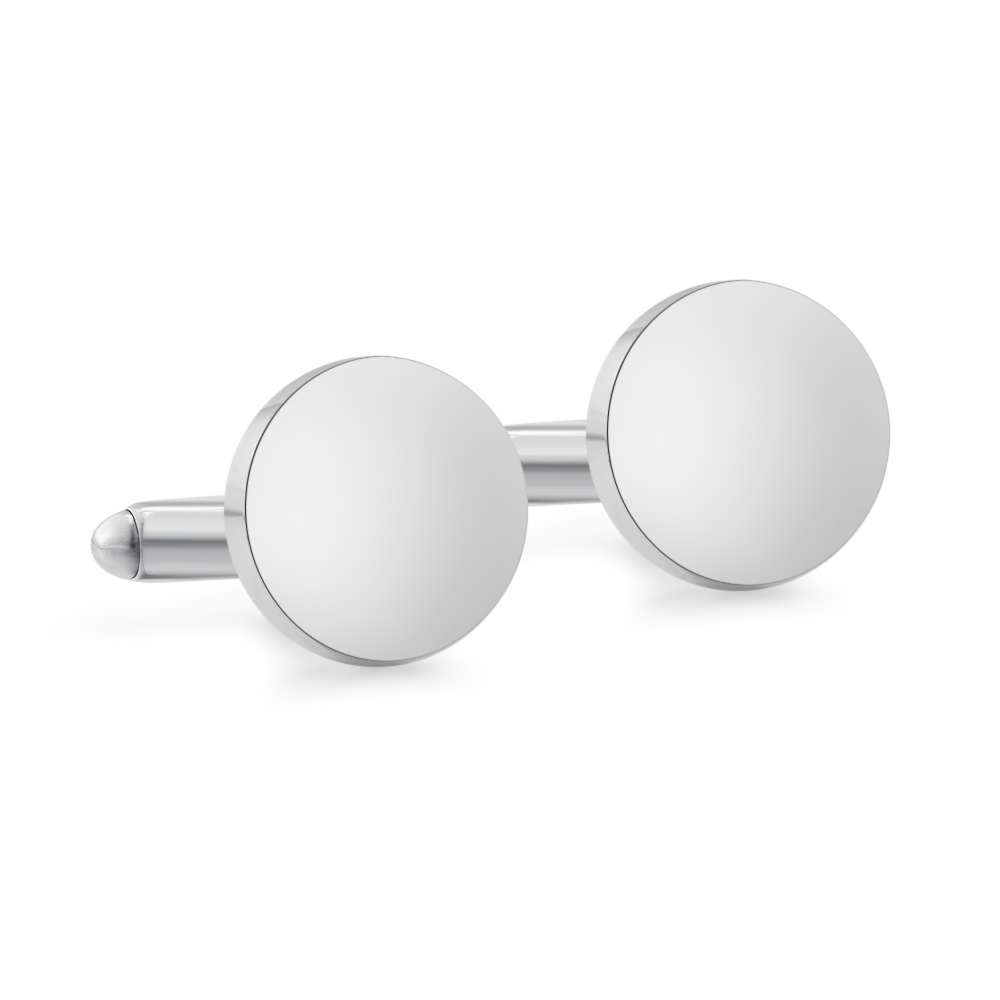 Simple Style Round 304 Stainless Steel Unisex Cufflinks display picture 1