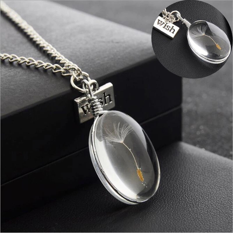 1 Piece Fashion Dandelion Glass Plating Silver Plated Women's Pendant Necklace display picture 5