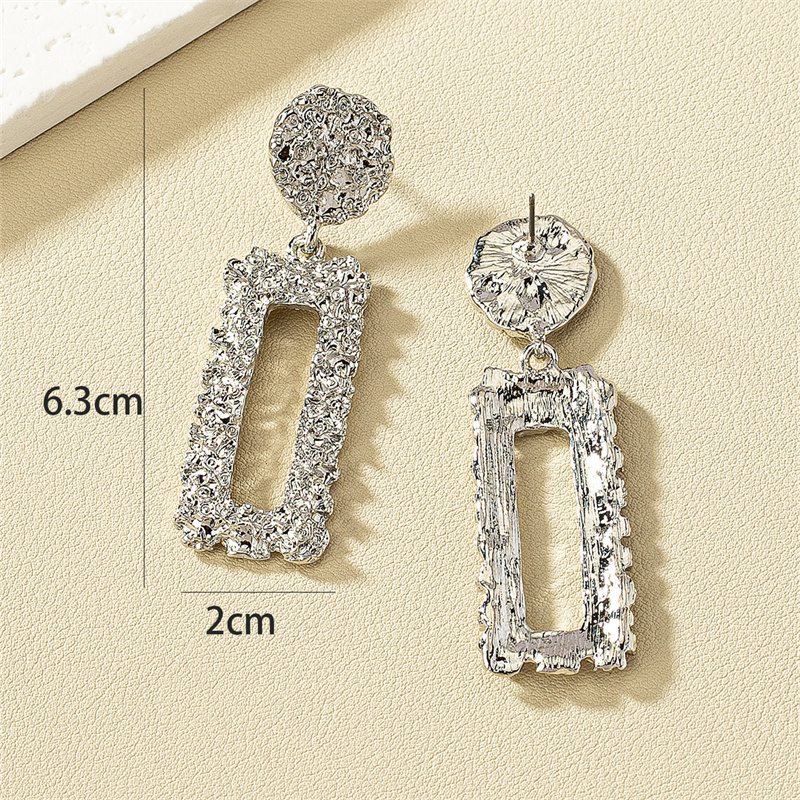 1 Pair Fashion Square Plating Alloy Drop Earrings display picture 5