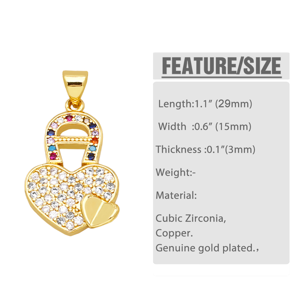 1 Piece Simple Style Heart Shape Copper Inlay Zircon 18k Gold Plated Jewelry Accessories display picture 1