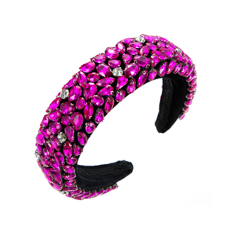 Simple Style Water Droplets Cloth Inlay Glass Hair Band 1 Piece display picture 9