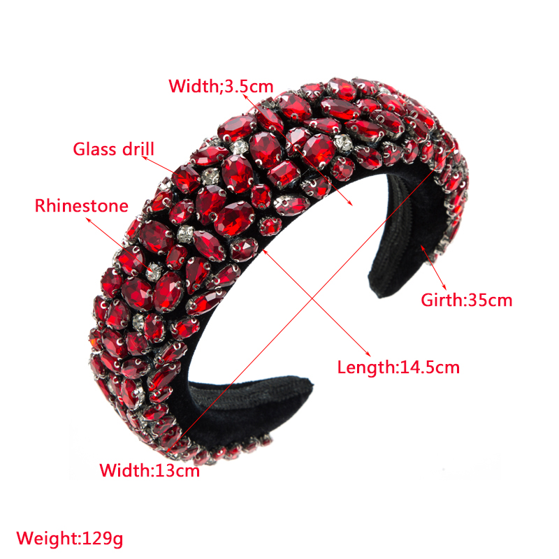 Simple Style Water Droplets Cloth Inlay Glass Hair Band 1 Piece display picture 1