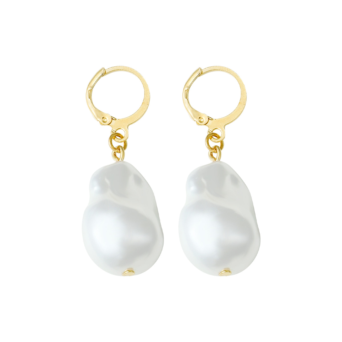 Wholesale Jewelry 1 Pair Baroque Style Irregular Imitation Pearl Drop Earrings display picture 1
