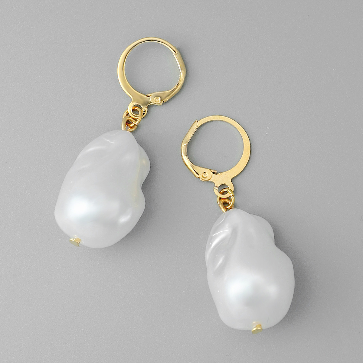Wholesale Jewelry 1 Pair Baroque Style Irregular Imitation Pearl Drop Earrings display picture 5