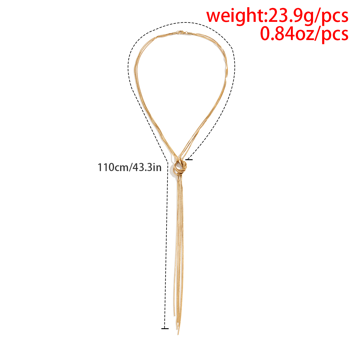 Fashion Knot Metal Plating Copper Women's Long Necklace display picture 6