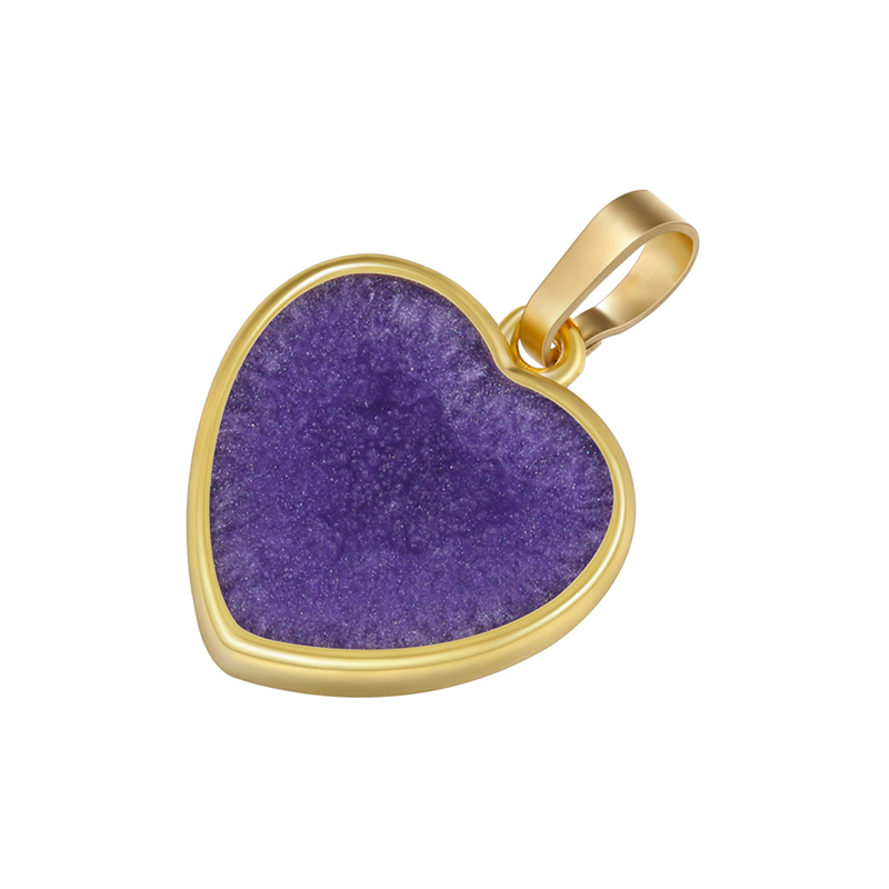 1 Piece Simple Style Heart Shape Brass Enamel Plating 18k Gold Plated Pendants display picture 4