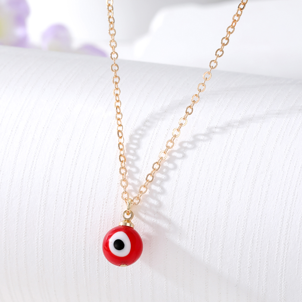1 Piece Casual Devil's Eye Resin Women's Pendant Necklace display picture 1