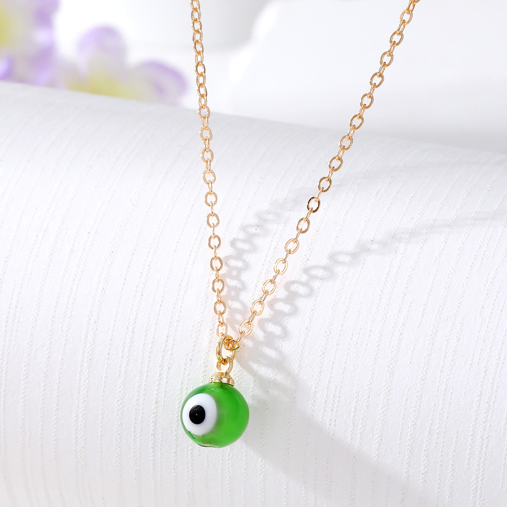 1 Piece Casual Devil's Eye Resin Women's Pendant Necklace display picture 4