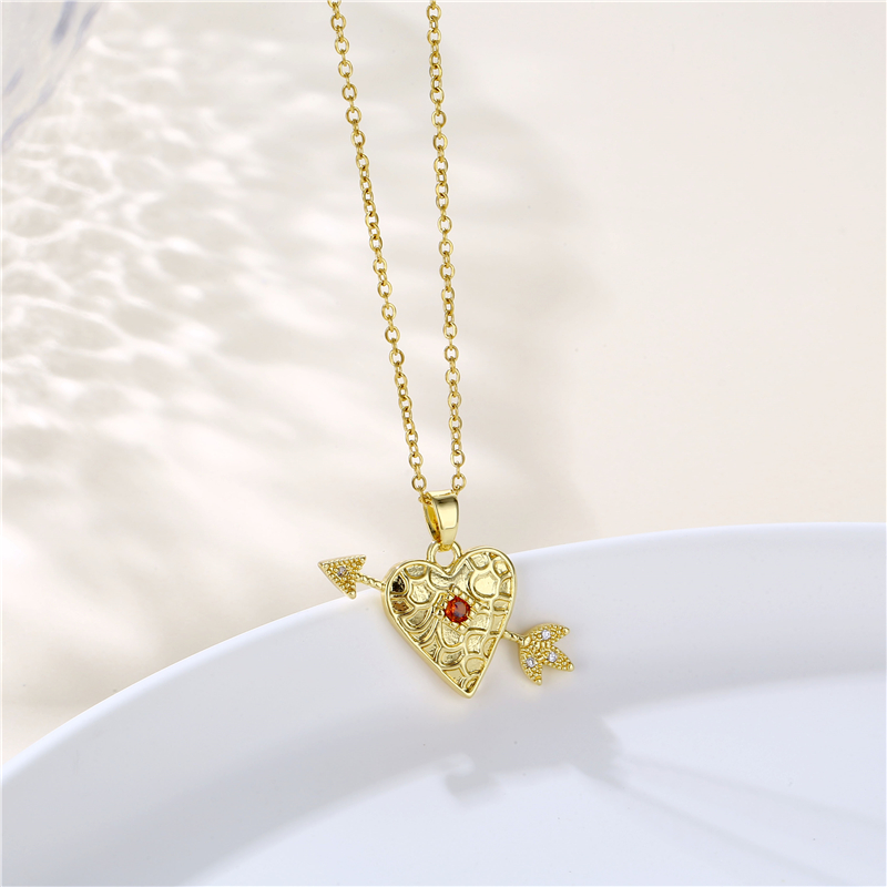 Stainless Steel Titanium Steel 18K Gold Plated Korean Style Plating Inlay Cross Swan Eye Zircon Pendant Necklace display picture 23