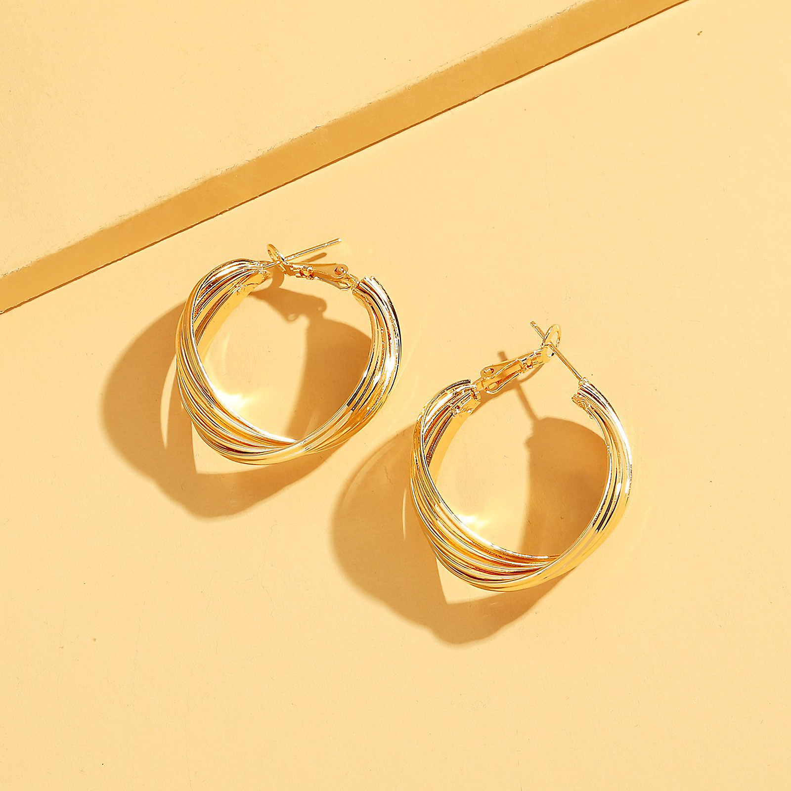 1 Pair Vintage Style Circle Plating Titanium Steel 18k Gold Plated Silver Plated Hoop Earrings display picture 5