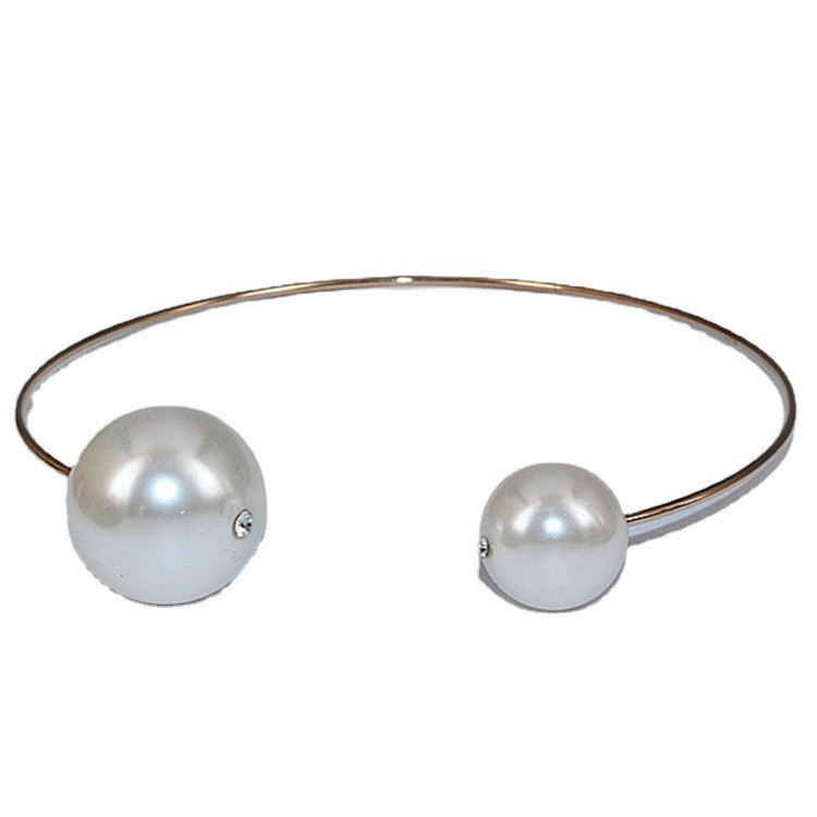 1 Piece Elegant Round Alloy Pearl Plating Gold Plated Women's Choker display picture 2