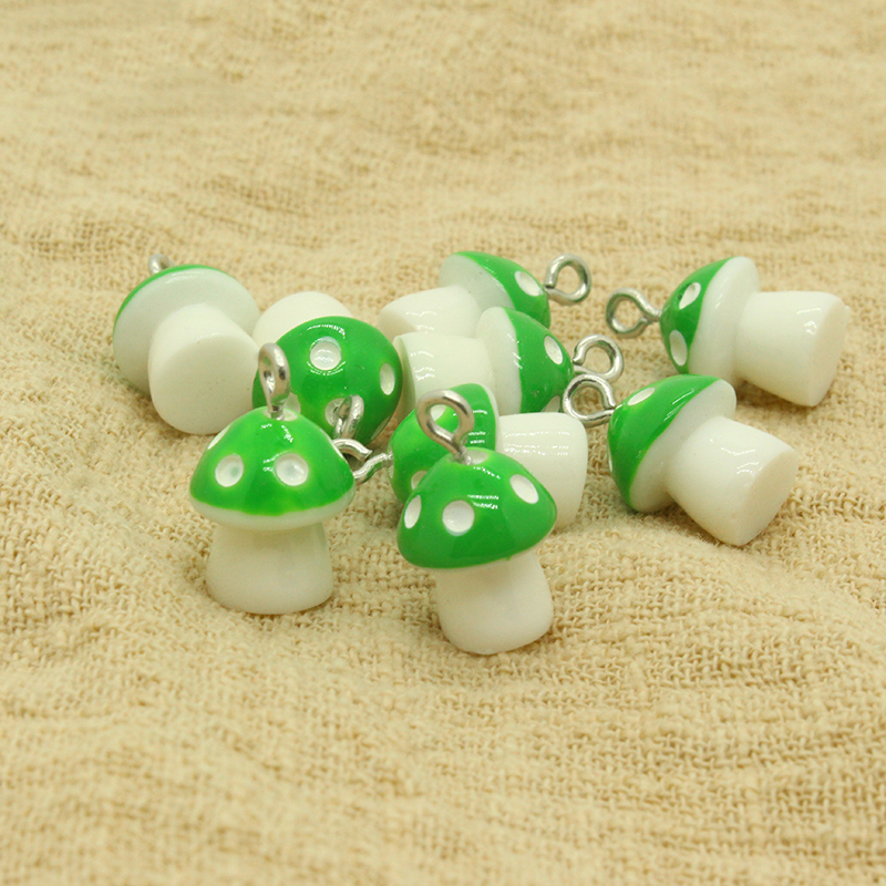 Cute Mushroom Resin Printing Jewelry Accessories display picture 9