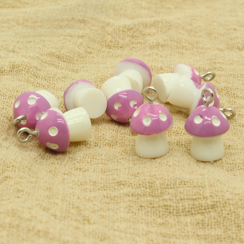Cute Mushroom Resin Printing Jewelry Accessories display picture 10