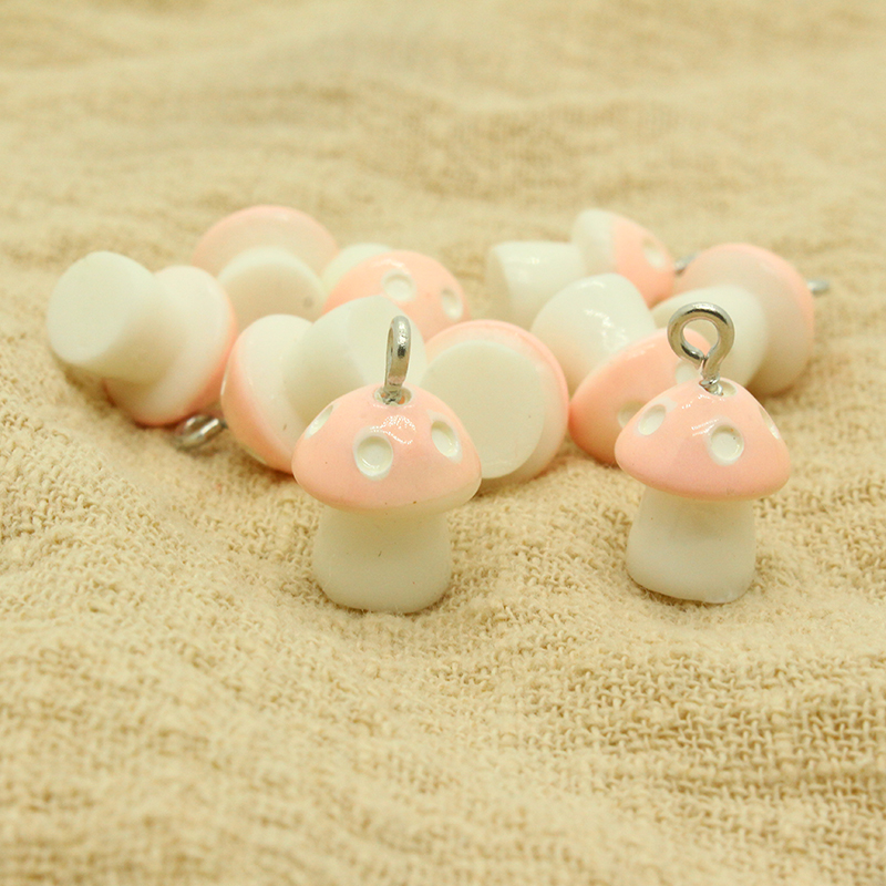 Cute Mushroom Resin Printing Jewelry Accessories display picture 1
