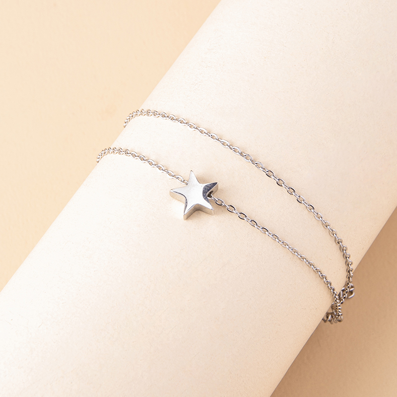 Simple Style Solid Color 304 Stainless Steel Chain Women'S Anklet display picture 3