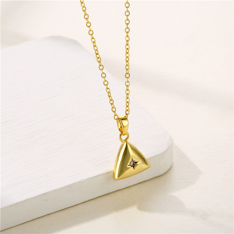 Stainless Steel Titanium Steel 18K Gold Plated INS Style Plating Inlay Sun Heart Shape Whale Zircon Pendant Necklace display picture 26