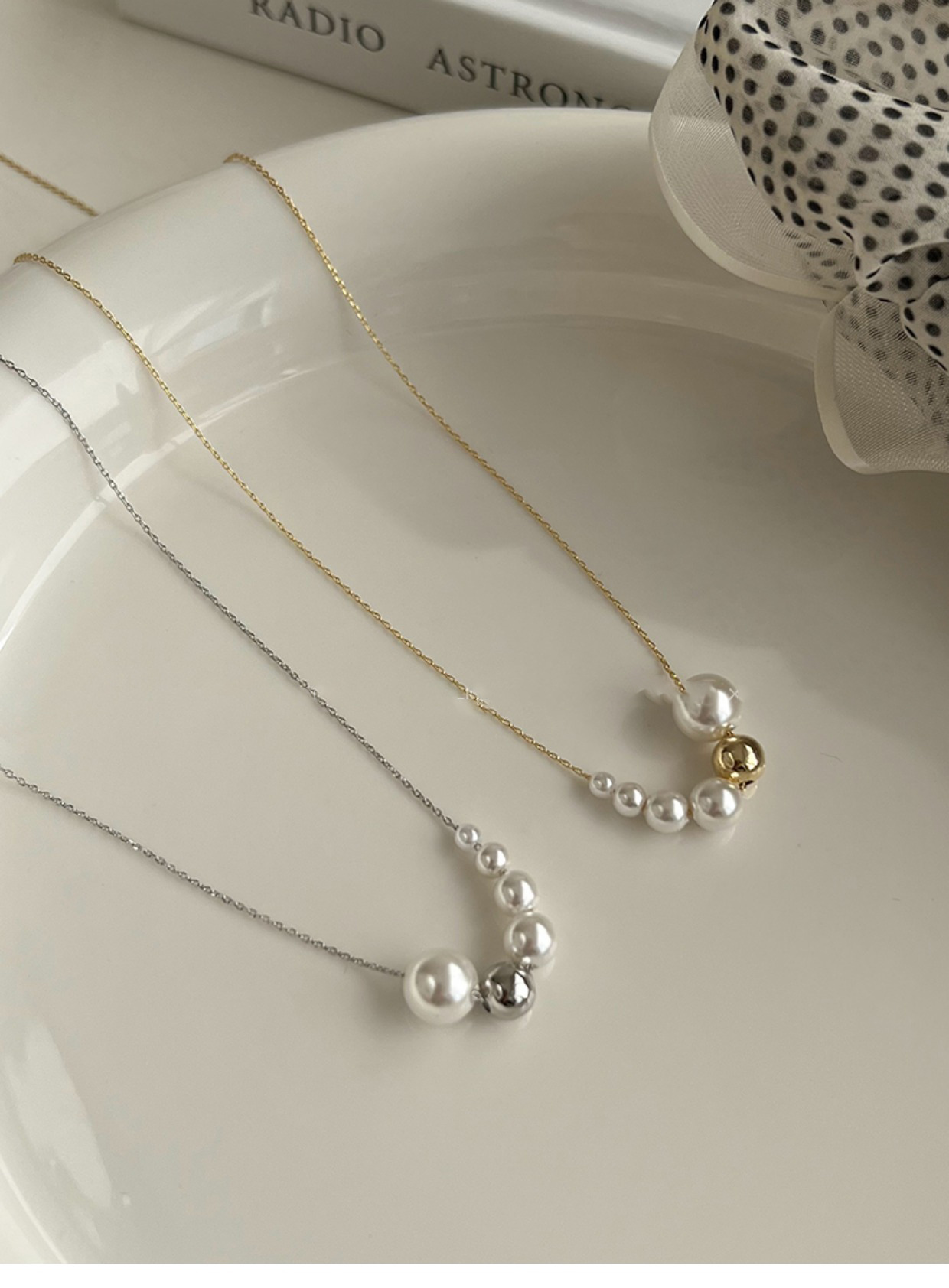 1 Piece Elegant Round Artificial Pearl Beaded Women's Necklace display picture 10