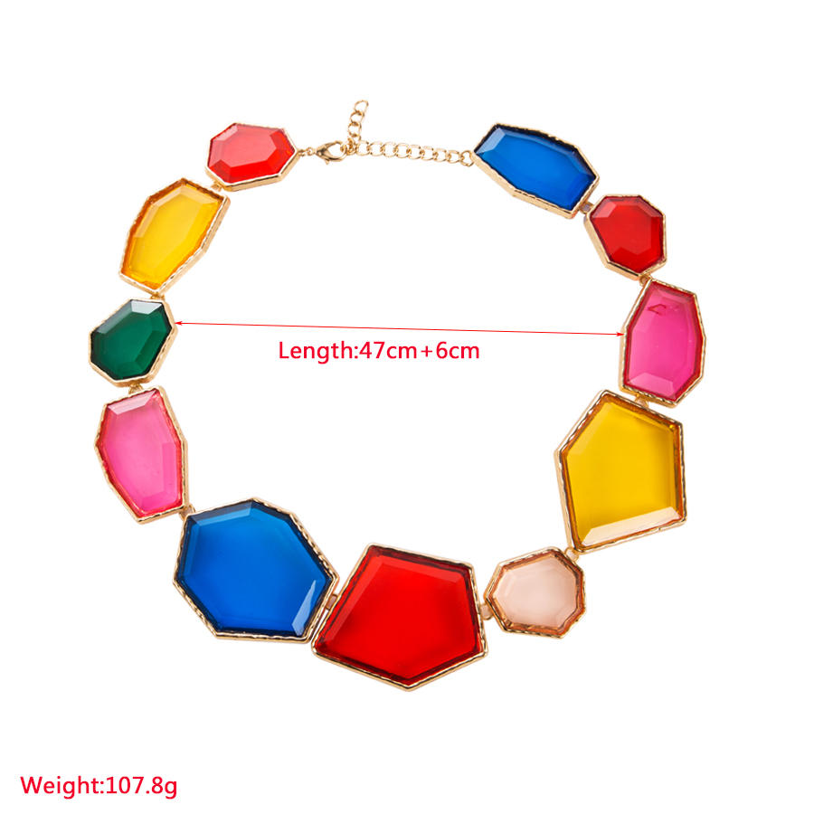 Vacation Irregular Alloy Plating Inlay Resin Gold Plated Women's Necklace display picture 1