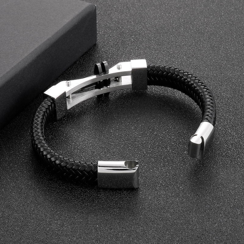 Wholesale Hip-hop Solid Color Stainless Steel Bracelets display picture 3
