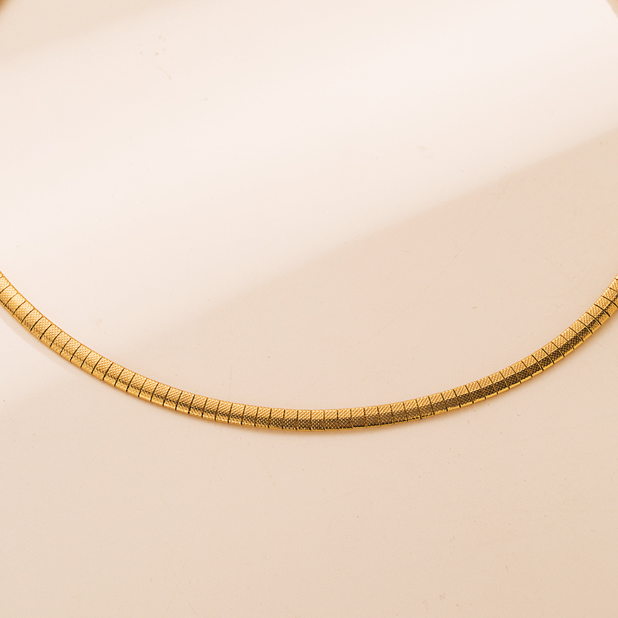 Ins-stil Runden Rostfreier Stahl Polieren Überzug 18 Karat Vergoldet Halsband display picture 10