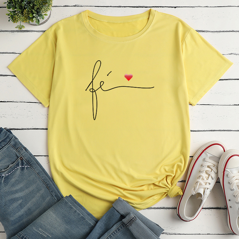 Femmes T-shirt Manche Courte T-shirts Impression Décontractée Lettre Forme De Cœur display picture 6